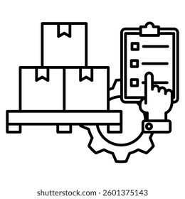 Control icon visualized simply Line style.