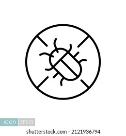 Control insect pests. Protecting plants from wreckers vector icon. Graph symbol for agriculture, garden and plants web site and apps design, logo, app, UI