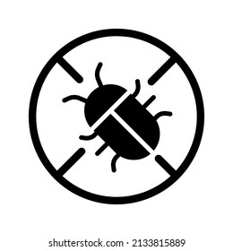 Control insect pests. Protecting plants from wreckers vector glyph icon. Graph symbol for agriculture, garden and plants web site and apps design, logo, app, UI