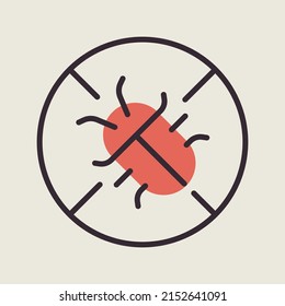 Control insect pests. Protecting plants from wreckers vector icon. Graph symbol for agriculture, garden and plants web site and apps design, logo, app, UI