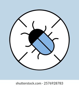 Control insect pests. Protecting plants from wreckers vector icon. Graph symbol for agriculture, garden and plants web site and apps design, logo, app, UI