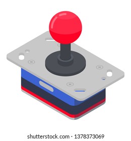 Control joystick icon. Isometric of control joystick vector icon for web design isolated on white background