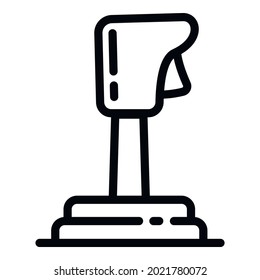 Control joystick icon. Outline control joystick vector icon for web design isolated on white background