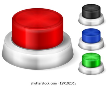 Control knob buttons on white background. Vector illustration.