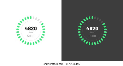 Control knob used for regulating. Dashboard UI and UX Kit. Control center design. Progress bar. Temperature control. Eps 10.