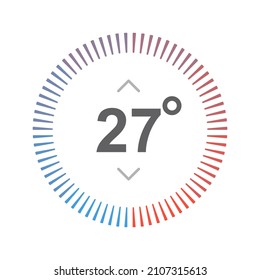 Control knob used for regulating. Dashboard UI and UX Kit. Control center design. Progress bar. Temperature control.