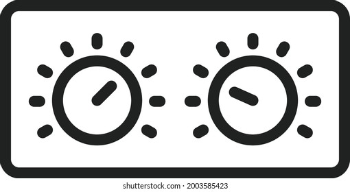 Control Knobs icon vector image. Can also be used for Miscellaneous Objects. Suitable for mobile apps, web apps and print media.