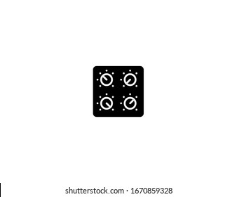 Control knobs vector flat icon. Isolated volume control knobs illustration 