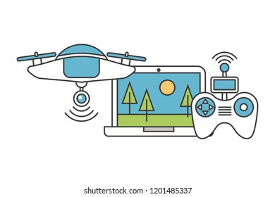 control laptop computer drone technology