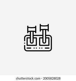 Control lever icon sign vector,Symbol, logo illustration for web and mobile