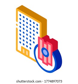 Steuereleber-Symbol-Vektorgrafik. Isometrisches Kontrollleber-Schild. farbige einzelne Symbolillustration