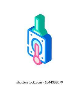 control lever isometric icon vector. control lever sign. isolated symbol illustration