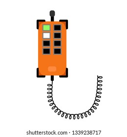 Control lift worker device icon. Flat illustration of control lift worker device vector icon for web design