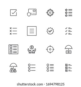 Control line icons set. Stroke vector elements for trendy design. Simple pictograms for mobile concept and web apps. Vector line icons isolated on a white background. 