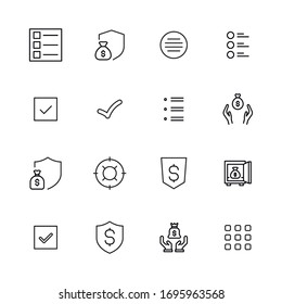 Control line icons set. Stroke vector elements for trendy design. Simple pictograms for mobile concept and web apps. Vector line icons isolated on a white background. 