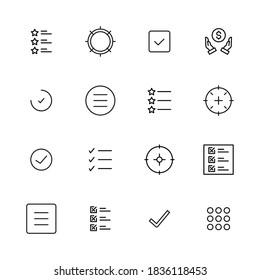 Control line icons set. Stroke vector elements for trendy design. Simple pictograms for mobile concept and web apps. Vector line icons isolated on a white background.