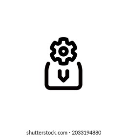 Icono de contorno, logotipo y vector de ilustraciones de la gestión de controles