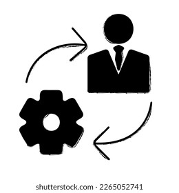 control manager brush on white background, vector illustration.