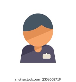 Control manager icon flat vector. Business center. People data isolated