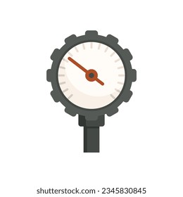 Control manometer icon flat vector. Gas pressure. Meter gauge isolated