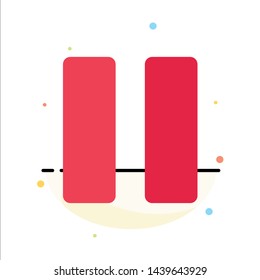 Control, Media, Pause, Video Abstract Flat Color Icon Template