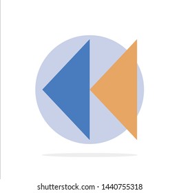 Control, Media, Rewind, Video Abstract Circle Background Flat color Icon