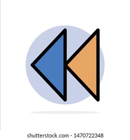 Control, Media, Rewind, Video Abstract Circle Background Flat color Icon. Vector Icon Template background