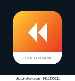 Control, Media, Rewind, Video Mobile App Button. Android and IOS Glyph Version