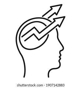 Control mind icon. Outline control mind vector icon for web design isolated on white background