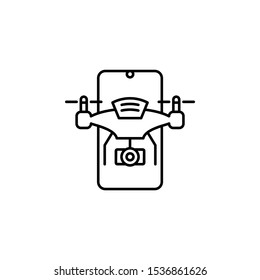 Control mobile drone icon. Element of mobile technology icon