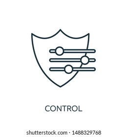 Control outline icon. Thin line concept element from risk management icons collection. Creative Control icon for mobile apps and web usage.
