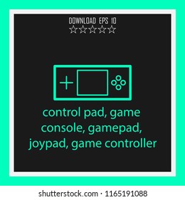control pad, game console, gamepad, joypad, game controller vector icon