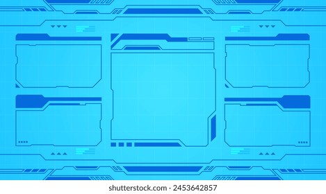 Control panel abstract Technology futuristic Interface hud on black background vector design.