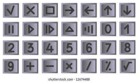 Control panel buttons for a multimedia interface