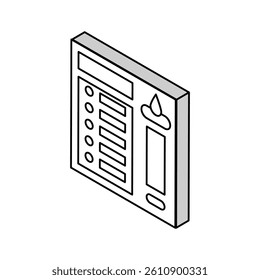 control panel car wash isometric icon vector. control panel car wash sign. isolated symbol illustration