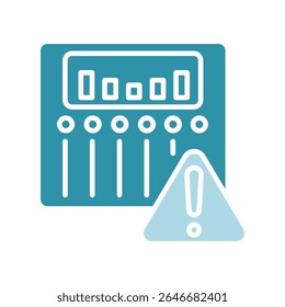 Control Panel dual tone blue color, mini illustration icon. use for modern concept, print, UI, UX kit, web and app development. Vector related to risk management, business, finance.