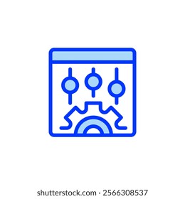 Control Panel Filled Line Icon. linear style sign for mobile concept and web design. Outline vector icon.