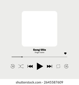 Control panel icon . An illustrative image of a music or video player that appears when you play music or video.