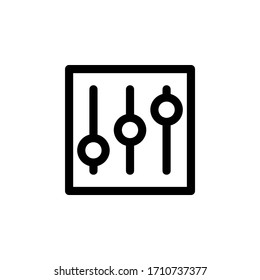 Control Panel Icon, isolated on white. User Interface Outline Icon.
