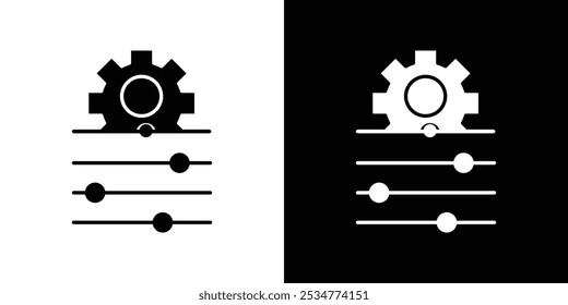 control panel icon linear logo isolated