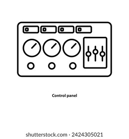 Control panel icon. linear vector Control panel icon on white background..eps