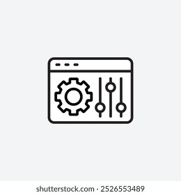 Ícone do painel de controle no plano de fundo branco