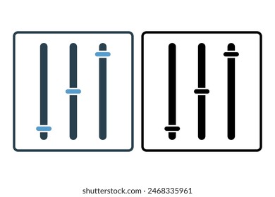 Icono del panel de control. ícono relacionado con la configuración y el ajuste. adecuado para Sitio web, App, interfaces de usuario, imprimible, etc. estilo de ícono sólido. diseño de Vector simple editable