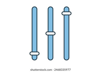 Icono del panel de control. ícono relacionado con la configuración y el ajuste. adecuado para Sitio web, App, interfaces de usuario, imprimible, etc. estilo de ícono de línea plana. diseño de Vector simple editable