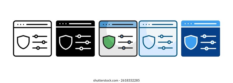 Control Panel Icon Set Multiple Style Collection