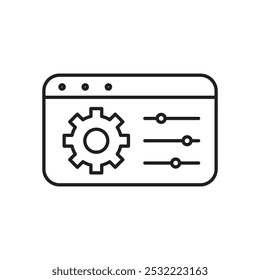 Control panel icon. simple thin line icon.