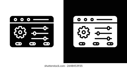 Control panel icon symbol collection. Flat vector stock illustration.