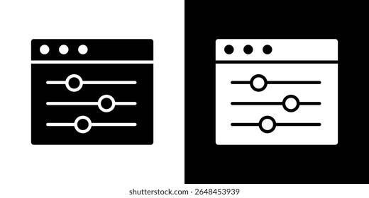 Control panel icon symbol collection. Flat vector stock illustration.