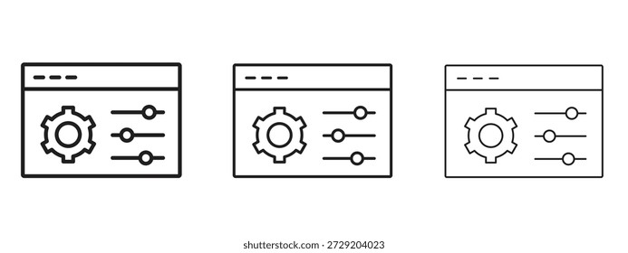 Símbolo do ícone do painel de controle para Elementos gráficos, elementos de design e sites da Web do Info
