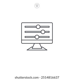 Control panel icon symbol vector illustration isolated on white background